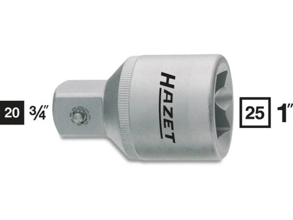 HAZET 1158-2, Stikkontakt, 1", Metrisk/imperisk, 1 hoder, 20 mm, 3/4"