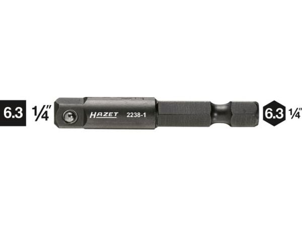 Hazet 2238-1 forbindelsesdel 1/4" innfesting 1/4 (6,3 mm) 50 mm 1 stk