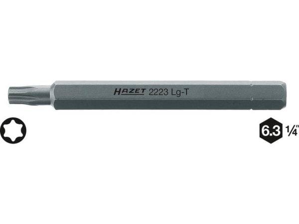 Hazet 2223LG-T25 Torx-bit T25 kvalitetstål 6,3 1 stk