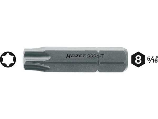 Hazet 2224-T45 Torx-bits T 45 Kvalitetsstål C 8 1 stk