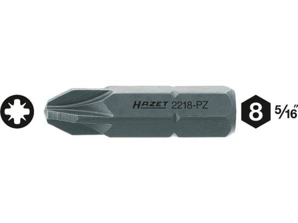 HAZET 2218-PZ1 kryss-bit PZ1, kvalitetstål C 8, 1 stk