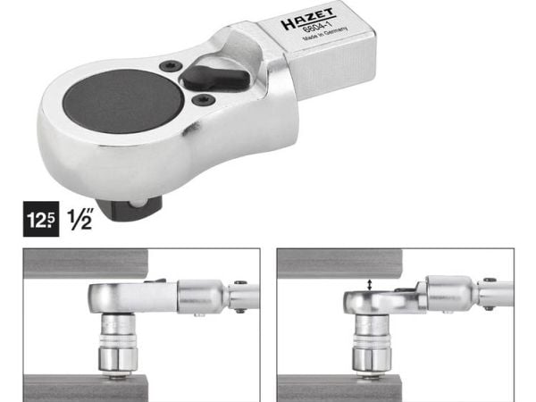 HAZET 6604-1, Yksittäinen kohde, jakoavaimen päätyliitin, Kromi, 12.5 mm, 40 mm, 81 mm