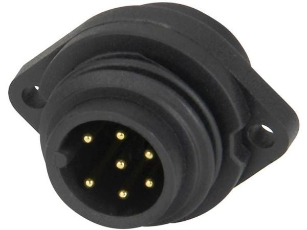 Weipu 814060 rundstiftkontakt innfelt vertikal samlet polantall: 6 + PE serie WA (rundstiftforbindelse) 1 stk