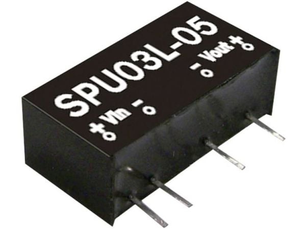 MEAN WELL SPU03M-05, 7,5 mm, 19,6 mm, 10,2 mm, 3 W, 12 V, 600 mA
