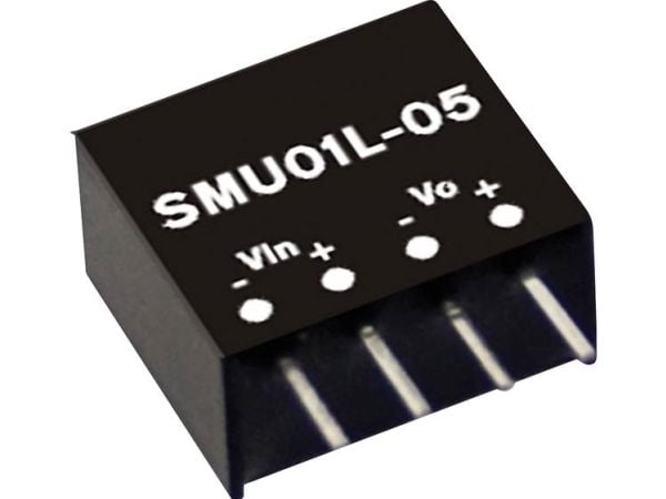 MEAN WELL SMU01N-15, 21.6 - 26.4 V, 1 W, 15 V, 0,067 A, RoHS, 1 styck