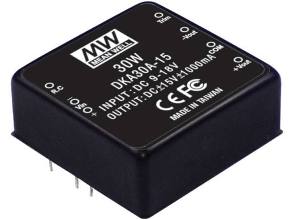 MEAN WELL DKA30C-05, 50,8 mm, 50,8 mm, 21 mm, 25 W, 36 - 72 V, 2500 mA