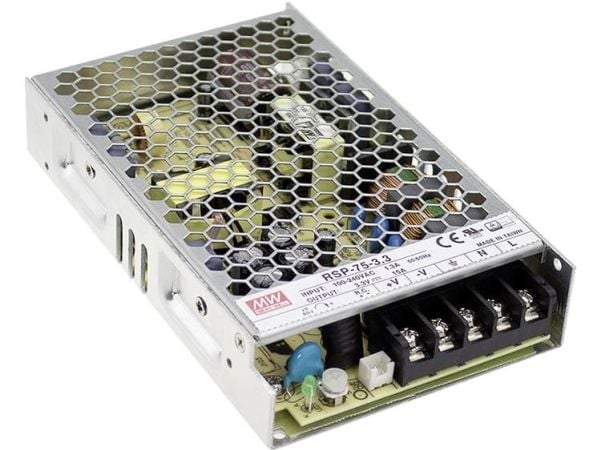 MEAN WELL RSP-75-15, 75 W, 85 - 264 V, 47 - 63 Hz, Aktiv, 16 ms, 86%