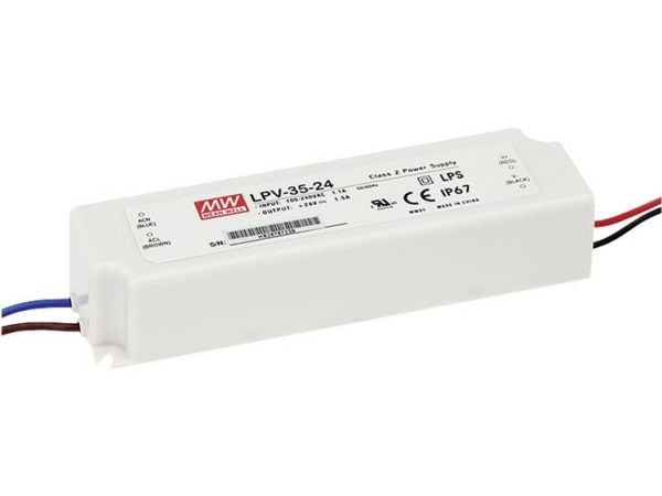 MEAN WELL LPV-35-36, 35 W, IP20, 90 - 264 V, 1 A, 36 V, 40 mm