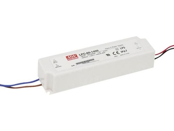 MEAN WELL LPC-60-1400, Lighting, Innendørs, 110 - 230 V, 60 W, 42 V, AC-to-DC