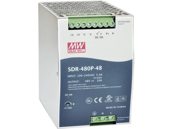 MEAN WELL Stromversorgung, 480 W, 90 - 264 V, 720 W, 47 - 63 Hz, Aktiivinen, 14 ms