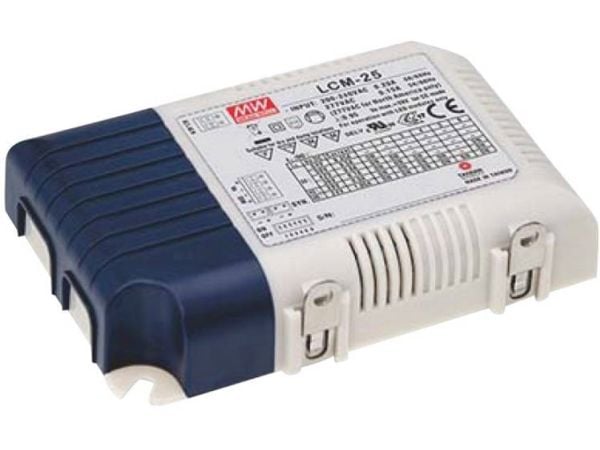 MEAN WELL LCM-25, 25,2 W, 47 ~ 63 Hz, 0.17/230VC, 0.15/277VC, 1,05 A, 54 V, 68 mm
