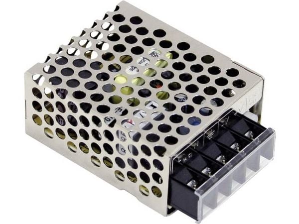 MEAN WELL RS-15-12, 15,6 W, 85 - 264 V, 47 - 63 Hz, 0.25 - 0.35 A, 70 ms, 81%