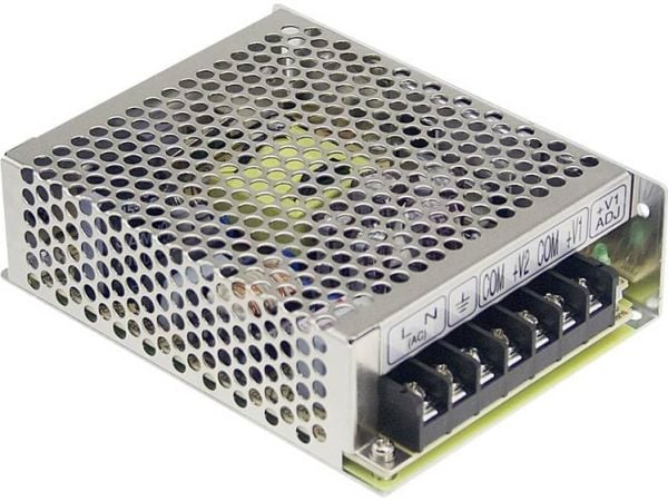 MEAN WELL RS-50-5, 50 W, 88 - 264 V, 47 - 63 Hz, 60 ms, 83%, Ylijännite, Ylikuormittaa, Oikosulku