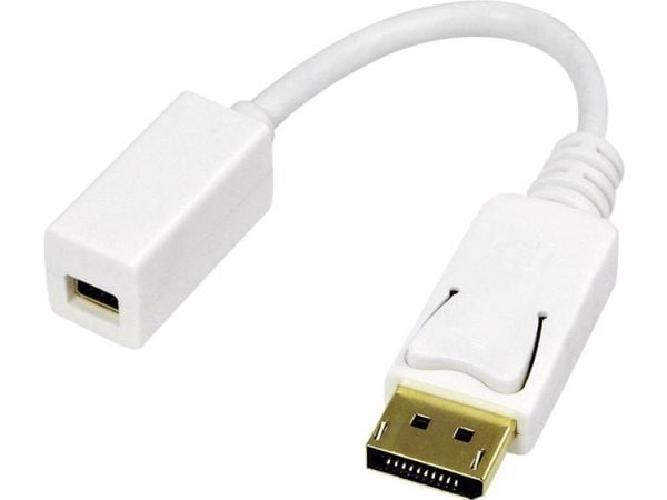 LogiLink Adapter DisplayPort / Mini DisplayPort, DisplayPort, Mini DisplayPort, Hankjønn, Hunkjønn, Hvit