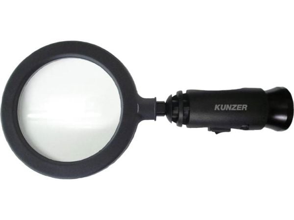 Kunzer 7LL01 håndlupe med LED-belysning linsestørrelse (Ø) 90 mm sort