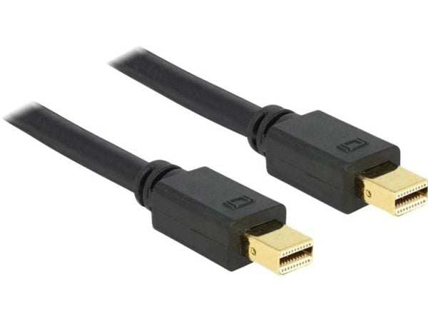 Delock - DisplayPort-kabel - Mini DisplayPort (hann) til Mini DisplayPort (hann) - 1 m - svart