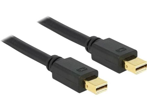 Delock - DisplayPort-kabel - Mini DisplayPort (hann) til Mini DisplayPort (hann) - 3 m - svart