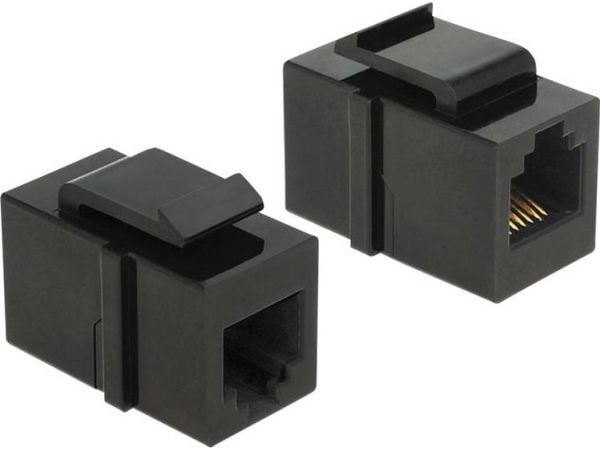 Delock - Modulinnlegg - CAT 3 - RJ-12 - svart