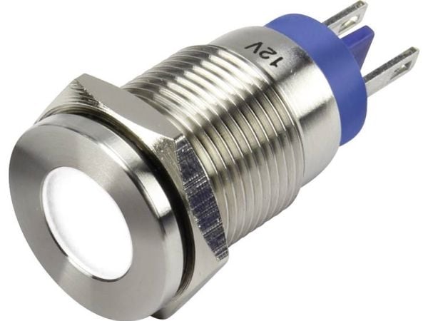 TRU COMPONENTS 1302139 LED-merkkivalaisin Valkoinen 12 V/DC GQ16F-D/W/ 12V/N