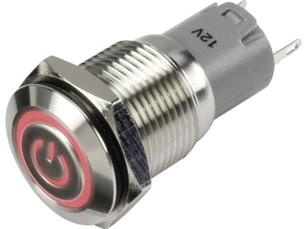 TRU COMPONENTS 1303024 LAS2GQF-11ZET/R/12V/S/P Pressostat 48 V/DC 2 A 1 x On/On Klikkende Rød IP65 1 stk