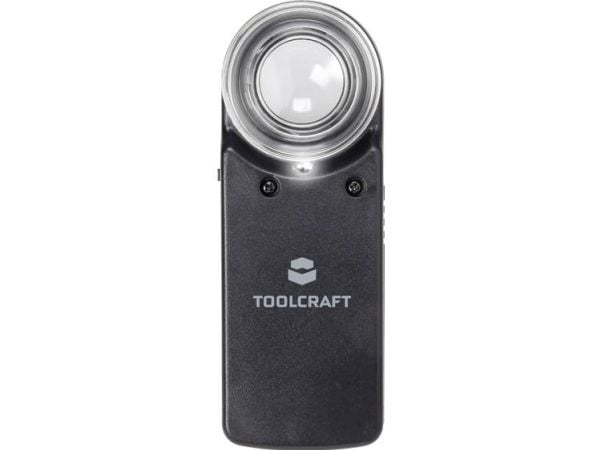 TOOLCRAFT 1303080 Handlup med LED-belysning Forstørrelsesfaktor: 15 x Linsestørrelse: (Ø) 20 mm