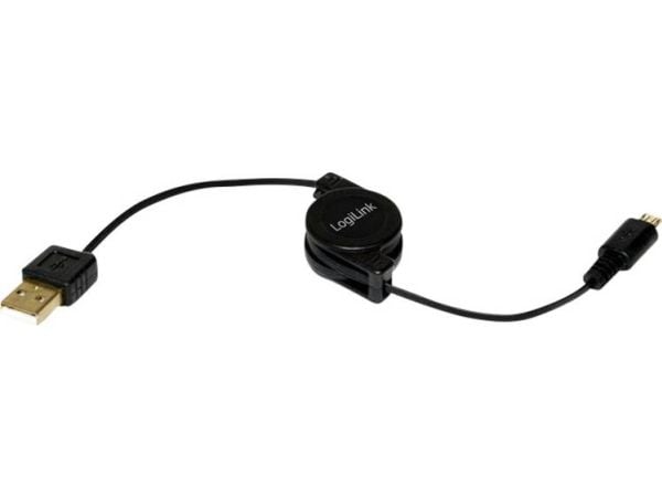 LogiLink CU0090, 0,75 m, USB A, Micro-USB B, USB 2.0, Hanstik/Hanstik, Lajittelu