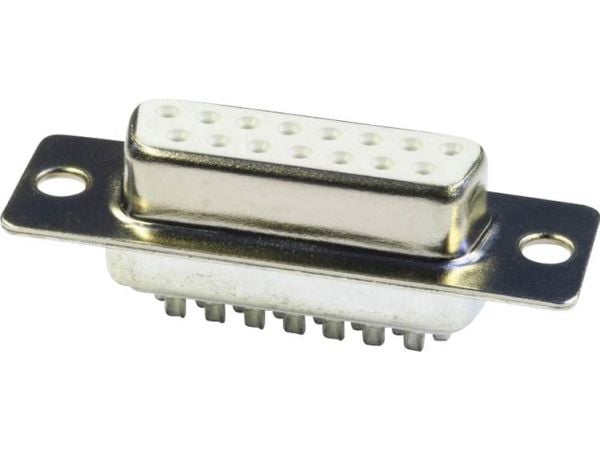 econ connect BU50LK/V, D-Sub, Hvit, Messing, Nickel, Stål, Nickel, Messing, 500 V