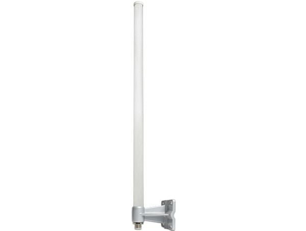 Delock WLAN N plug - Antenne - Wi-Fi - 8 dBi - rundtstrålende - utendørs, kan monteres på vegg, stangmontering - grå