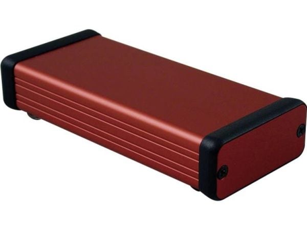 Hammond Electronics 1455C1201RD profilmotorkabinett 120 x 54 x 23 aluminium rød (1 stk.)