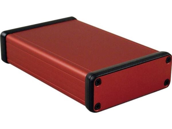 Hammond Electronics 1455J1201RD profilkabinett 120 x 78 x 27 aluminium rød 1 stk