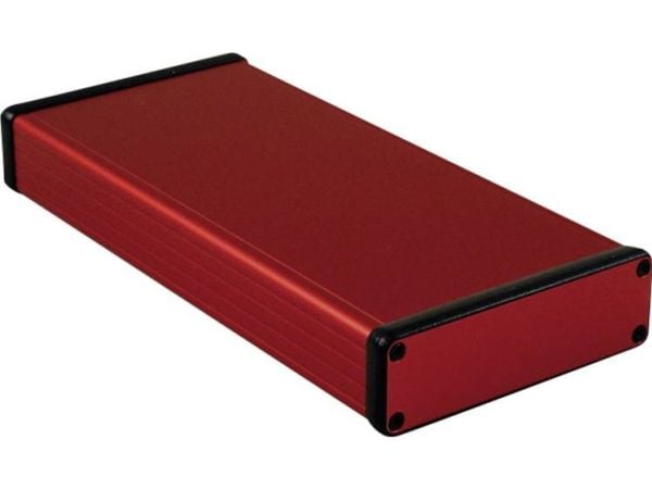 Hammond Electronics 1455L2201RD profils kabinett 220 x 103 x 30,5 mm aluminium rød (1 stk)