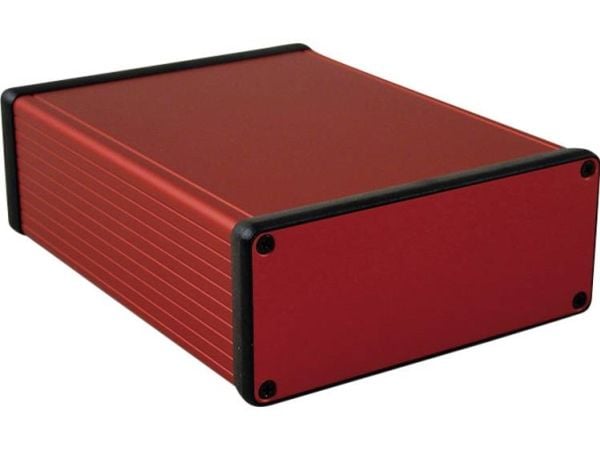 Hammond Electronics 1455Q1601RD profilkabinett 160 x 125 x 51,5 mm aluminium rød (1 stk.)