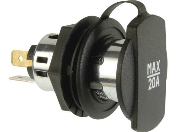 ProCar strömuttag med klämring Tillåten belastning max. 20 A passande till (detaljer) cigarettändar-uttag 12 V, 24 V