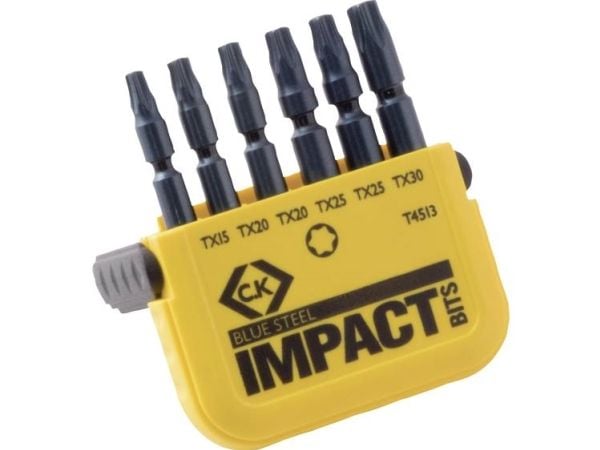 C.K. bits-sett 6 deler TORX Torsion Control Technology (T4513)