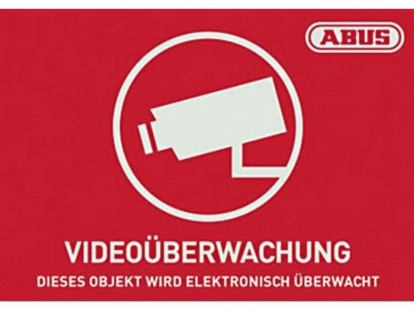 ABUS AU1420, Rektangulær, Rød, Hvit, Selvklebende, 148 mm, 105 mm