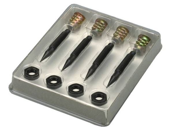 Monacor SPS-45/SW, 4 stykker, Sort, 8 mm, 44 g
