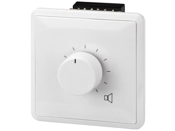 Monacor ATT-325ST, Rotasjonsvolumkontroll, Vegg-montert, Hvit, Plast, 20 - 20000 Hz, 4 O
