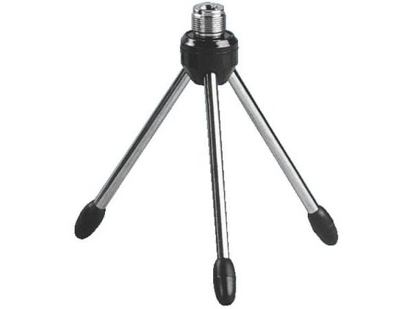 Monacor MS-4, Stasjonært mikrofonstativ, Tripod-base, Svart, Grå, Stål, 5/8", 90 g