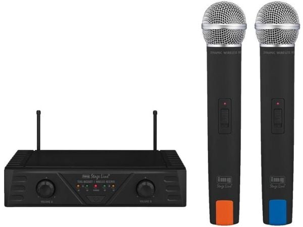 TXS-812SET trådløst 2-kanals mikrofonsystem, 863.80/864.20 MHz (inkl. 2 sendere & 1 mottaker)