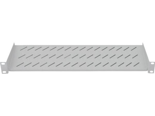 Intellinet 19" Cantilever Shelf, 1U, 2-Point Front Mount, 150mm Depth, Max 25kg, Grey, Three Year Warranty - Rack-hylle - grå, RAL 7035 - 1U - 19"