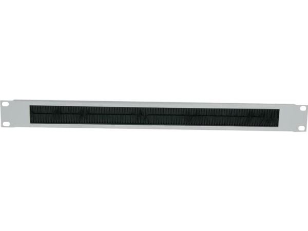 Intellinet 19" Cable Entry Panel, 2U, with Brush Insert, Grey - Rackkabeladgangspanel med børste - grå, RAL 7035 - 2U - 19"