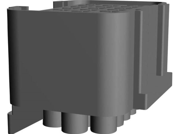 TE Connectivity Econoseal III 070 Automotive Connector Socket Black 18 Way 344106-1