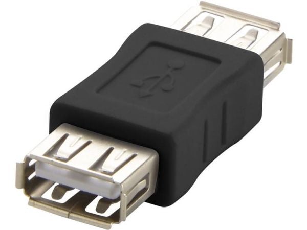 Renkforce RF-4032114, USB 2.0 A, USB 2.0 A, Svart
