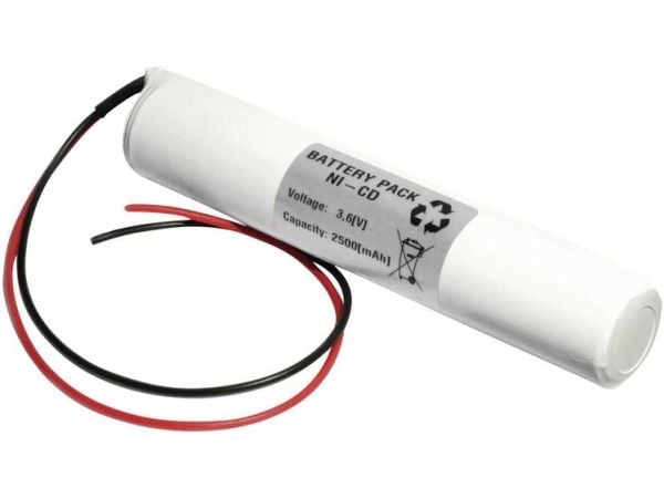 Emmerich 36C2500S nødlysbatteri kabel 3,6 V 2500 mAh