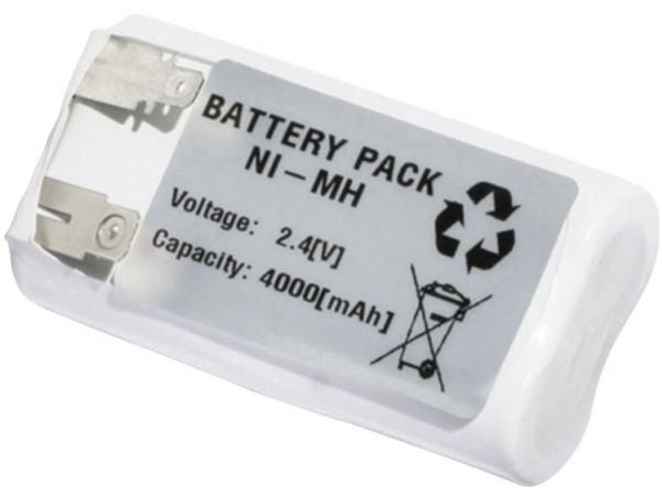 Emmerich 2443FA4000R nødlys-batteri U-loddefane 2,4 V 4000 mAh