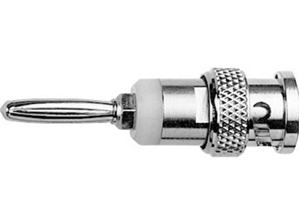 Telegärtner J01008A0628 Mätadapter BNC-kontakt - Lamellakontakt 4 mm Silver