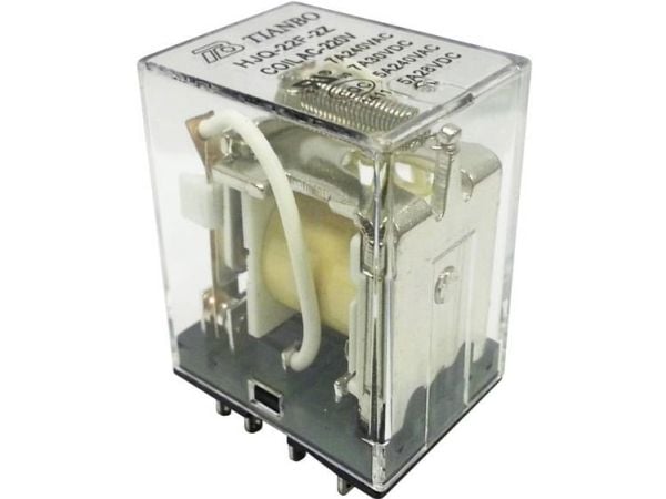 Tianbo Electronics HJQ-22F-2Z -220/240VAC pluggrelé 230 V/AC 7 A 2 x omkobler 1 stk
