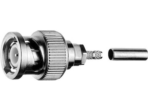 Telegärtner J01000B0022 J01000B0022 BNC-liitin Liitin, suora 50 Ω 1 kpl