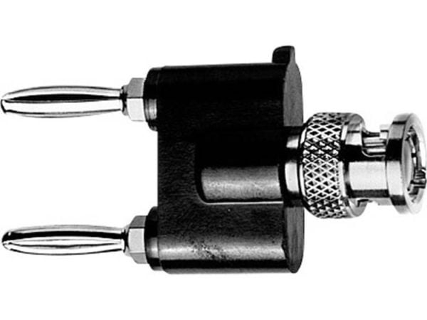 Telegärtner Telegärtner Mätadapter BNC-anslutning - Lamellanslutning 4 mm, Lamellanslutning 4 mm Svart, Silver