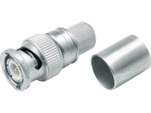 Telegärtner J01000A0060 J01000A0060 BNC-liitin Liitin, suora 50 Ω 1 kpl